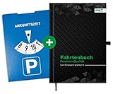 RNKVERLAG 3126 - Premium Fahrtenbuch in DIN A5 mit extra Parkscheibe, auch für Hybrid- und Elektrofahrzeuge geeignet