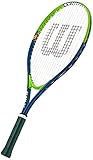 Wilson, Kinder/Jugend-Tennisschläger, Slam 25, Blau/Grün, Für Kinder und Jugendliche mit einer Körpergröße von 130 bis 145 cm, WRT20400U