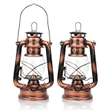 Meleg Otthon Petroleumlampe, Silber Sturmlaterne Petroleum,Öllampe für Indoor ,Haus, Garten, Camping,Outdoor (Farbe Bronze)