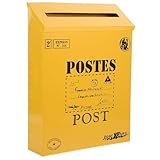 Anneome Eisen Briefkasten Wandmontage Vintage Postkasten ohne Schloss Wetterfest Praktischer Briefkasten für Zuhause Büro Garten Nutzung Einfache Installation und Dekoratives Design