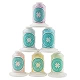 Missouri Star Baumwoll-Nähgarn, doppelt merzerisiert, 50 Watt, strapazierfähig, Allzweck-Quiltgarn, 457 m pro Spule, Pastell-Multi-Faden-Sortiment
