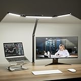 Honeywell LED Schreibtischlampe mit Klemme HJ3 Architekt Schreibtischlampen für Home Office mit 4 Farbmodi, Ultrahelle Computer-Schreibtischlampe Stufenlos Dimmbar Aufgabenlampe für die Werkbank