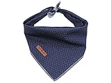 lionet paws Hunde Bandana Kopftücher Hundehalstuch Dreieckstuch, Blau gepunktet, S