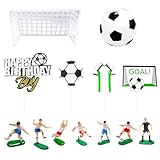 Fußball-Kuchenaufsätze, personalisierbar, für Jungen und Fans, perfekt für Feiern und Sport-Motto-Partys, 14 Stück