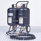 Mobiles Sandstrahlgerät DUO - 74 Liter Sandstrahlen Strahlkessel mit Zubehör