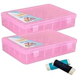 Spulenhalter, Nähfadenspeicher hält 42 Spulen 2pcs -Gewindehalter leer sichtbare Baumwollrollenlagerung Kunststoff Lecksicheres Nähkasten für Stickspulen Style 2, Box