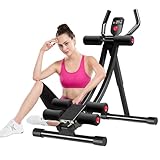 JOBUR Bauchmuskelmaschine Women's Home 308lbs Abdominal Compressor Folding Abdominal Core Trainer 4-speed Adjustable Abdominal Exerciser mit LCD Display