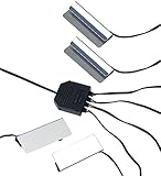 Lunartec Glasregal beleuchtet: LED-Glasbodenbeleuchtung, 4 Klammern mit 12 tageslichtweißen LEDs (Glasregal mit LED Beleuchtung, Glasboden, Beleuchtetes)