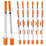 VEQENIFY 20 Stück 1ml Plastiktube Spritzen Mehrzweck Messwerkzeuge Kunststoff Einzeln verpackt Flüssige Messung Spritze mit Kunststoffrohre Haustierfütterung Pflanzenbewässerung