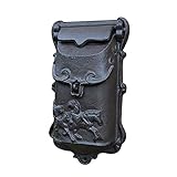 XWBLDBDFC Abschließbarer Wandbriefkasten, Gusseisen, Vintage-Briefkasten, Wohnbriefkasten, klassisches Design, strapazierfähig, wetterfest, Gartendekorationen