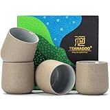 TEANAGOO Japanische Teetasse aus Keramik, 205 ml, Dunkelgrau, H4,Japanische Teetassen, Chinesische Teetasse, Asiatische Teetassen, Asiatische Teetassen, Teetasse Tee Tassen