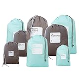 Comius Tunnelzug Tasche, Reisen Organisatoren Beutel Wasserdicht Stausack Kordel Lagerung Taschen Beutel Aufbewahrungsbeutel Flachbeutel Packtasche Draussen (Pure Color)