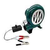 Effizienter 12 V verstellbarer Outdoor-Gebläse, tragbarer Grillhelfer, Grillbeschleuniger mit Überlastschutz, einstellbare Geschwindigkeit, batteriebetriebenes Gebläse