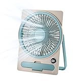 Tischventilator | Superleiser Tragbarer Ventilator Mit Handyhalter | Digitales LCD-Display USB-Betrieben Aufhängbar Als Tischventilator Für Küche Studentenzimmer Homeoffice