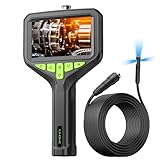 Z34 Endoskopkamera mit Licht 10m, inspektionskamera Triple Lens DREI Linsen Endoskop mit 4.3-Zoll-IPS- Bildschirm, IP68 Wasserdicht Rohrkamera, 8mm Schlangenkamera, 1080P HD Digital Endoscope