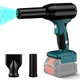 OGJUNX Laubbläser für Bosch Professional 18V System Akku, 90000 U/min Kabelloser Elektrischer Laubsauger mit 3-Gang für Haartrocknung, Reinigen des Autos, Tastatur