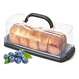 Ohuhu Kuchen Transportbox Rechteckig, Kastenkuchen Transportbox mit Deckeln und Tragegriff, Kuchentransportbox für 33 x 13 x 9.5 cm Kastenkuchen, Tortentransportbox Kastenform, Tolle Geschenke