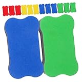 FIXOSHEE 24 Stück Teiliges Whiteboard Schwamm Magnetisch Trockene Radiergummi mit Eva griff Waschbar und Wiederverwendbar für Büro Klassenzimmer und Zuhause Praktische Tafelreiniger für
