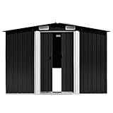 Wenjingqi Gartenhaus Metall Anthrazit 257x489x181 cm, anthrazit 143350