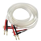 HiFi-Audio-Lautsprecherkabel, OCC, versilberter Lautsprecherkabel, reines Kupfer, Bananenstecker, 1,5 m