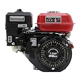 7,5 PS 4 Takt Benzinmotor Go Kart Benzin Motor Industriemotor 4000W Luftkühlung Pull Start Geräuscharmer Motor Standmotor für Wasserpumpen, Generatoren, Go-Karts