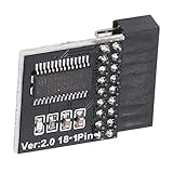 Marhynchus 18Pin TPM -Sicherheitsmodul für Motherboard LPC -Karte Ideal für Upgrade Test Schwarz