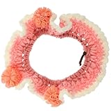 Toyvian Katzenhalsband mit Blumenmuster Verstellbar Leichtes Haustierhalsband mit Glöckchen Hautfreundliches Kätzchen und Welpenhalsband für Party und Alltag