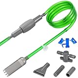 Mulmsauger Aquarium Set - 3 Aufsätze, 3M Schlauch & Schlauchventil Aquarium Reinigungsset Aquarium sauger Ideal für Wasserwechsel, Kies- und Sandreinigung Aquarium Zubehör für perfekte Reinigung
