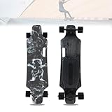 Pnpaea Elektro-Skateboard, Allrad-Longboard, Ultraleichtes Drop-Through-Deck, 64 Km/H HöChstgeschwindigkeit, 13 Km Reichweite, Fernbedienung FüR Pendler Und AnfäNger 1-Daisy(16km)