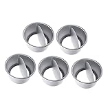 ULTECHNOVO 5Stücke Teiliges Set Käsekuchenformen mit Abnehmbarem Aluminiumlegierung Mousse Kuchenpfannen für Desserts Leicht und Schnell Erhitzbar für Gleichmäßiges Backen