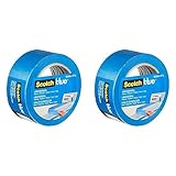 ScotchBlue Premium Malerkrepp Universal, 48 mm x 41 m - Vielseitiges Scotch Klebeband für Malerarbeiten und Dekoration, für Innen und Außen, Abklebeband/Kreppband (Packung mit 2)
