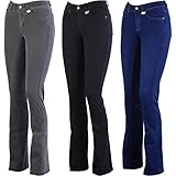 Lazura - Jodhpur Reithose Damen Dina | Denim Reitjeans mit Vollbesatz | atmungsaktive & elastische Vollbesatzreithose | Jeans-Reithose mit 5 Taschen | Reiterhose in Jeansblau/Nachtblau | Größe 42