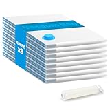8 Jumbo-Vakuum-Aufbewahrungsbeutel, platzsparende Vakuumbeutel mit Handpumpe für Bettdecken, Decken, Bettwäsche, Kissen und Kleidung