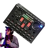 Soundboard-Mixer, Live-Soundkarte - Audiosystemmonitor,Praktische Soundboard-Konsole, kompaktes tragbares Voice Changer-Board für Stereo-DJ-Studio