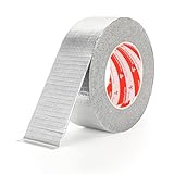 MR.TIMELAG 1 Rollen Butylband Wasserdichtes Klebeband 50mm x 10m, Starkes Dichtungsband Selbstklebend, Aluminiumfolienband zur Reparatur von Dachrissen, Bodenfliesenspalten, Wohnwagen, Rohren, Glas
