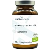 BIO Mightybiotics Pulver - Probiotika 15 Bakterienstämme + Bio Inulin - 100 Gramm - 4 Mrd KBE je Tagesdosis - Vegan, in Deutschland produziert
