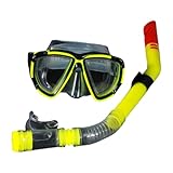 Auslaufsichere Taucherbrille zum Tauchen, halbtrocken, Tauchen, Schwimmbrille, für Strand und Poolaktivitäten, bequeme Schnorchel