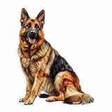 AdriLeo - Aufkleber – Schäferhund – XXL – 20x25cm – Deko Autoaufkleber Sticker Laptop Wohnmobil