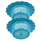 Ipetboom 2 Stück Abflusssieb mit Griff für Küchenspüle Kunststoff Filterkorb mit Dichtem Netz Haarsieb zur Verhinderung von Verstopfungen Einfach zu Reinigen für Waschbecken und Abfluss