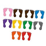 HAPINARY 10Paare Junge Mädchen Fußabdruck Aufkleber PVC Fußabdruck Dekore Kindergarten Boden Aufkleber Gemischte Farben
