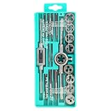 12-teiliges Gewindebohrer- und Schneideisen-Set M6-M12, metrischer Standard (Stil B)