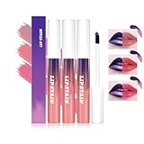 Peel Off Matte Lip Tint 3 Colors Long Lasting Lip Stain Peel Off Matte Tattoo Color Lip Gloss Waterproof Liquid Lipstick Non-Stick Cup Tinted Lip Stain