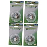 Mipcase 2 Sätze Vertikales Thermometer Temperatur Drinnen Raumthermometer Innen Holzthermometer Wandthermometer Innenthermometer 2 Stücke * 2