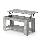 Vicco Couchtisch Lorenz, Beton, 100 x 50 cm mit Liftfunktion