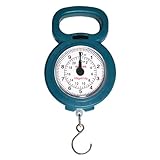 Analoge Waage, 10 kg, für Gepäck und Fischen – einfach zu bedienen – tragbar und kompakt – Waage mit robustem Haken für Koffer, Angler und den Hausgebrauch (BLU)