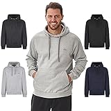 Iron Mountain Weicher Fleece-Pullover mit Kapuze für Herren, umweltfreundliches Oberteil aus wiedergewonnenem Garn, Hellgrau Mergel, 4XL