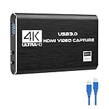 CODOUX 4K-Videoaufnahmekarte, USB 3.0 HDMI-Videoaufnahmegerät, Full HD 1080P for Spielaufzeichnung, Live-Streaming-Übertragung
