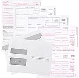 1099 INT Zinssteuerformular-Set, 4-teilig, 10 Stück für 2023 und selbstverschließende Umschläge, Kit für 25 Anbieter, Laserformulare für QuickBooks und Buchhaltungssoftware