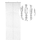 HAB & GUT Türvorhang TWISTER, klar / sehr DICHT 75 Stränge, 100/220 Insektenschutz Perlenvorhang