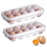 Eierbehälter aus Kunststoff Eierbox FüR 10 Eier，EierbehäLter Mit Deckel, Eier Aufbewahrungsbox Aus Kunststoff(Transparent)